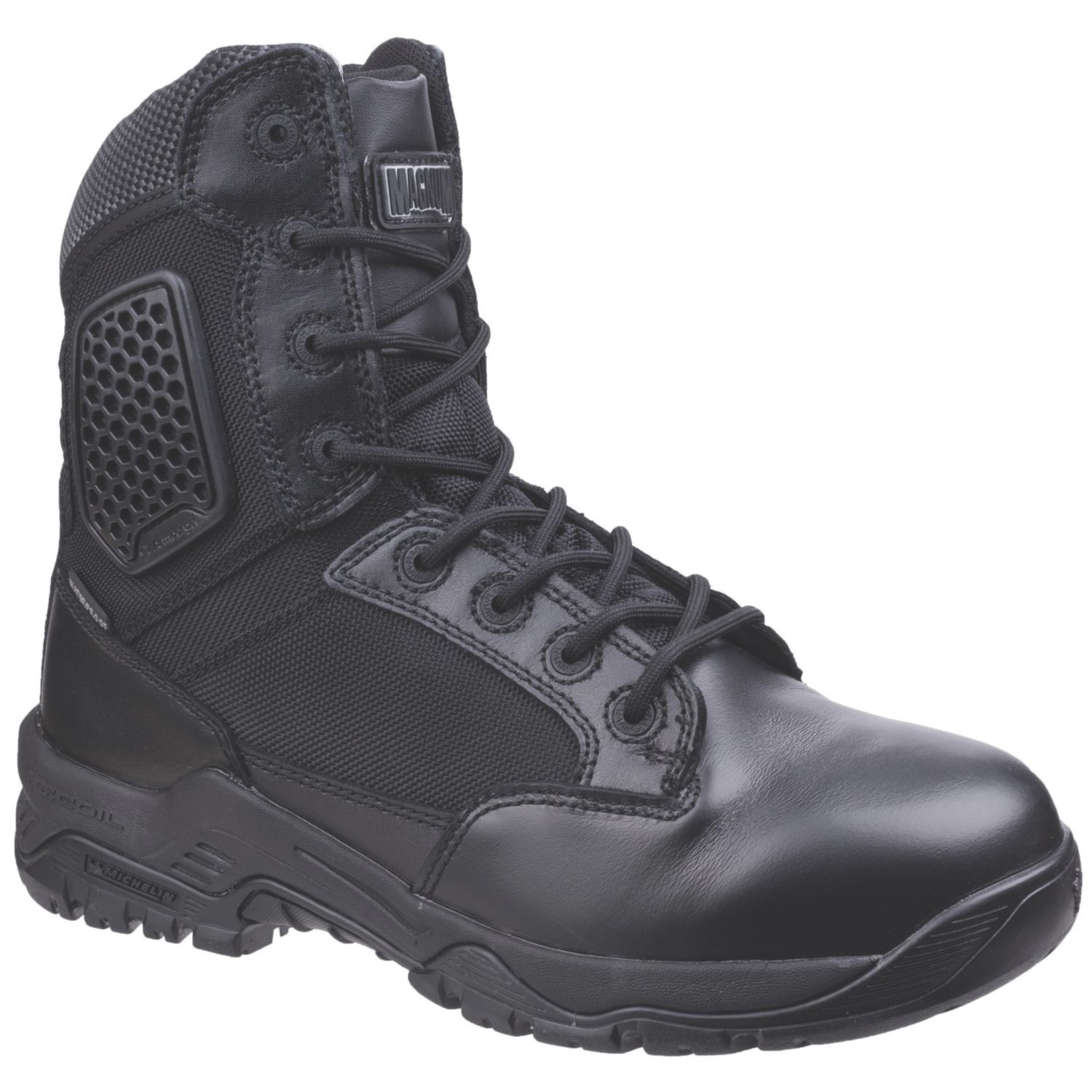 Magnum Strike Force 8.0 Side-Zip WP Uniform Size 3 Black Waterproof Occupational Work Boots (645XT)