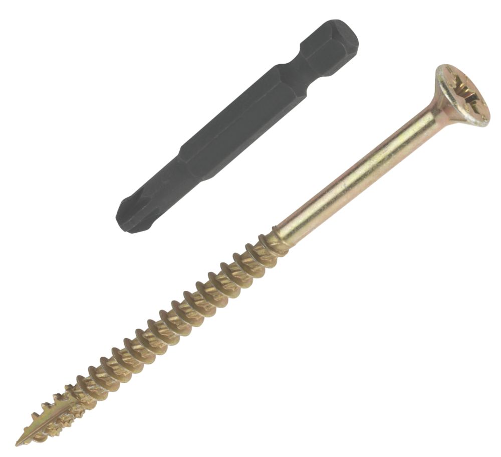 Turbo II PZ DoubleCountersunk Multipurpose Screws 6mm x 80mm 100 Pack