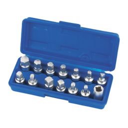 Laser Drain Plug Key Set 14 Pieces - Screwfix