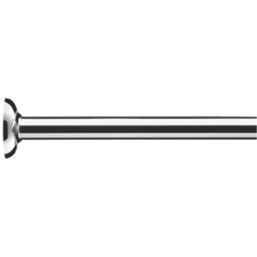 Croydex Straight Shower Curtain Rail System Aluminium Chrome 900-1760mm