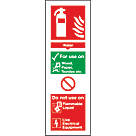 Non Photoluminescent Water Extinguisher ID Signs 300mm x 100mm 100 Pack
