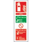 Essentials  Non Photoluminescent Water Extinguisher ID Signs 300mm x 100mm 100 Pack