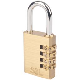 Smith & Locke    Combination  Padlock Brass 38mm