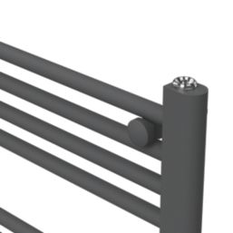 Flomasta 1200mm x 600mm 2102BTU Anthracite Flat  Towel Radiator