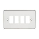 Knightsbridge  4-Module Grid Faceplate Polished Chrome