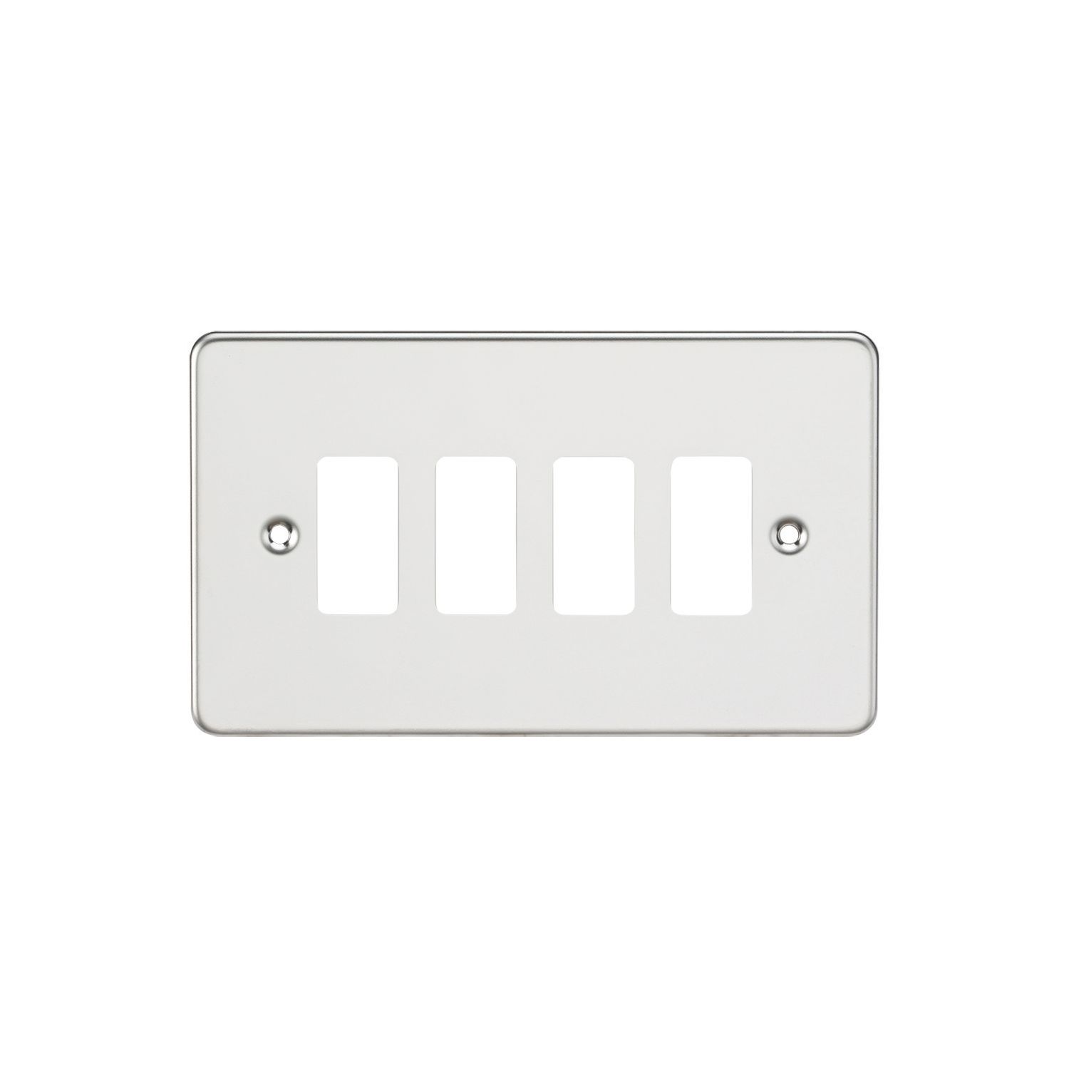Knightsbridge 4-Module Grid Faceplate Polished Chrome (646CR)