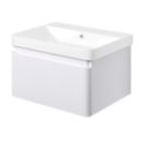 Essentials Genoa Vanity Unit with Basin Matt White 605mm x 460mm x 360mm