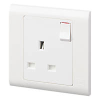 MK Essentials 13A 1-Gang SP Switched Socket White