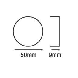 Smith & Locke  Standard Escutcheon (Single) Chrome / Brushed Nickel 50mm