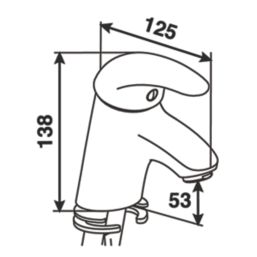 ETAL Eric Polished Chrome 138mm Cloakroom Lever Mono Basin Mixer Tap