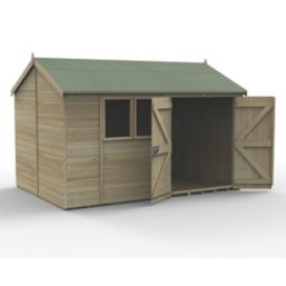 Forest Timberdale 12' x 8' 6" (Nominal) Reverse Apex Tongue & Groove Timber Shed with Assembly