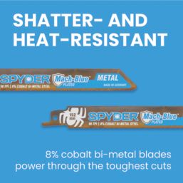 Spyder Mach-Blue  Multi-Material Reciprocating Saw Blades 150mm 2 Pack