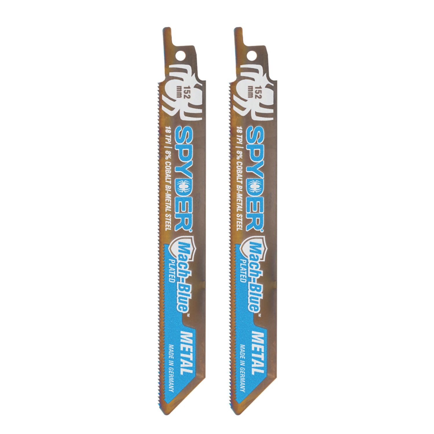 Spyder Mach-Blue Multi-Material Reciprocating Saw Blades 150mm 2 Pack (646YL)
