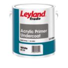 Leyland Trade Acrylic 2.5Ltr White Matt  Interior & Exterior Wood Primer Undercoat