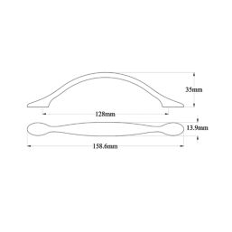 Essentials Chervil Bow Cabinet Handles Polished Chrome 158mm 2 Pieces