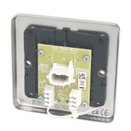 Hager Sollysta WRBTSBSB 1-Gang Slave Brushed Steel with Black Inserts