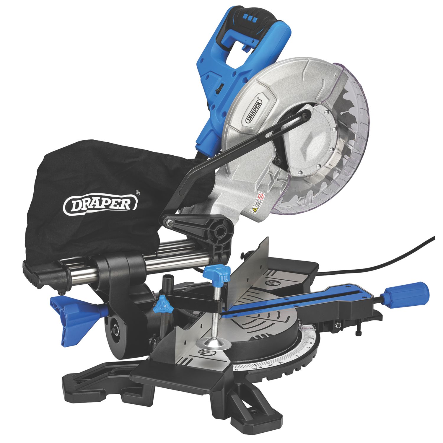 Draper 83677 210mm Electric Single-Bevel Sliding Compound Mitre Saw 230V (647CM)