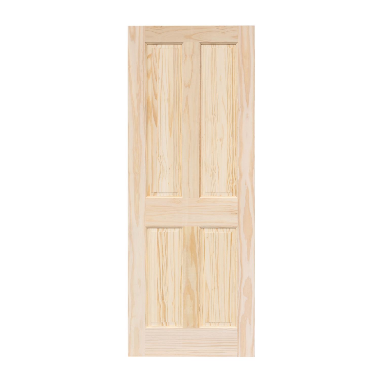 Unfinished Pine Wooden 4-Panel Internal Victorian-Style Door 1981mm x 610mm (647FA)