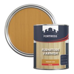 Fortress 750ml Mid Oak Gloss Water-Based Interior Furniture Varnish