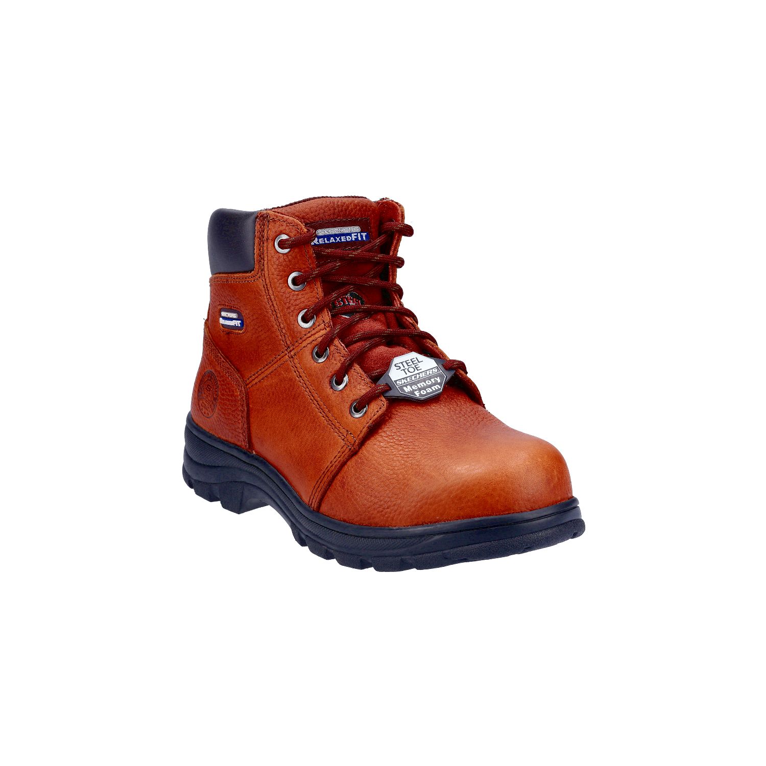 Skechers Workshire Size 8 Brown Steel Toe Cap Safety Boots (647JV)