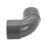 FloPlast Solvent Weld Waste Bend 92.5° Anthracite Grey 40mm 5 Pack