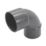 FloPlast Solvent Weld Waste Bend 92.5° Anthracite Grey 40mm 5 Pack