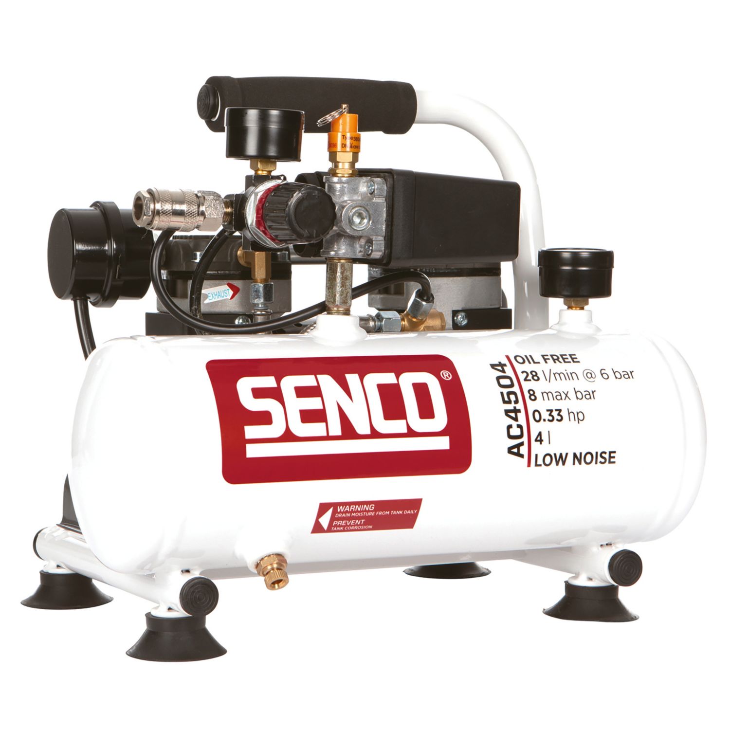 Senco AC4504 4Ltr Brushless Electric Low Noise Compressor 230V (647PG)