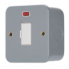 Contactum  13A Unswitched Metal Clad Fused Spur with Neon  with White Inserts