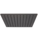 Highlife Bathrooms  Swivel & Tilt Square Rainfall Shower Head Matt Black 200mm