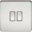 Knightsbridge  10AX 2-Gang 2-Way Light Switch  Polished Chrome
