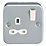 Knightsbridge  13A 1-Gang DP Switched Metal Clad Socket  with White Inserts