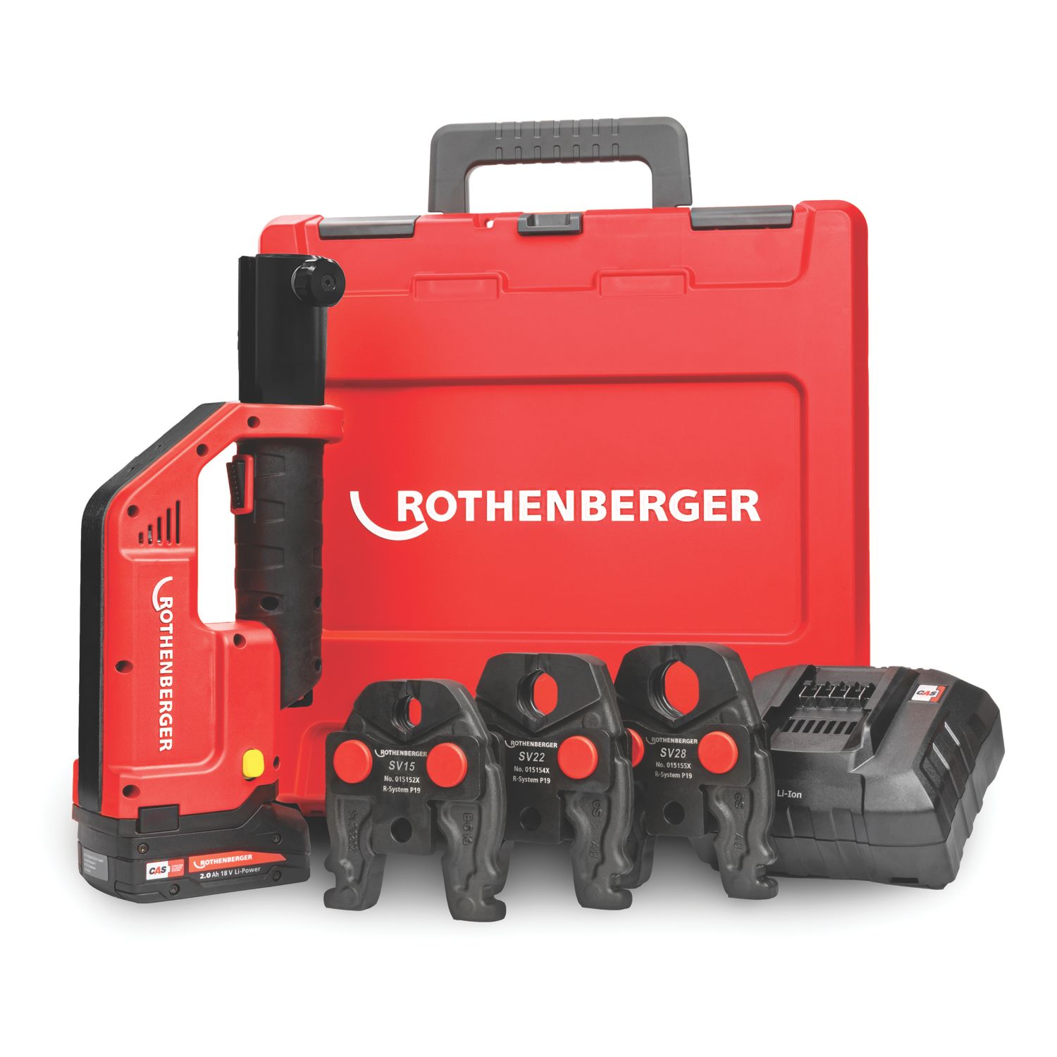 Rothenberger Compact III SV Set 18V 1 x 2.0Ah Li-Ion CAS Cordless Press Machine (647XX)