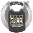 Master Lock Excell Stainless Steel Weatherproof  Combination Disc Padlock Silver 70mm