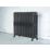 Arroll 760mm x 914mm 5405BTU Black / Silver Cast Iron 3 Column Radiator