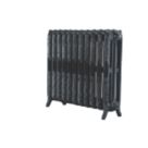 Arroll 760mm x 914mm 5405BTU Black / Silver Cast Iron 3 Column Radiator