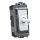 Knightsbridge  20AX Grid Intermediate Toggle Switch Matt White