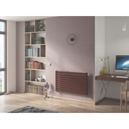Ximax Fortuna 584mm x 1200mm 2587BTU Black / Copper Horizontal Designer Radiator