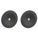 4lite  Tilt Cylindrical Recessed Non-Maintained Emergency LED Downlights Black 2W 110lm 50mm 2 Pack