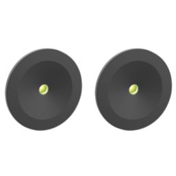 4lite  Tilt Cylindrical Recessed Non-Maintained Emergency LED Downlights Black 2W 110lm 50mm 2 Pack