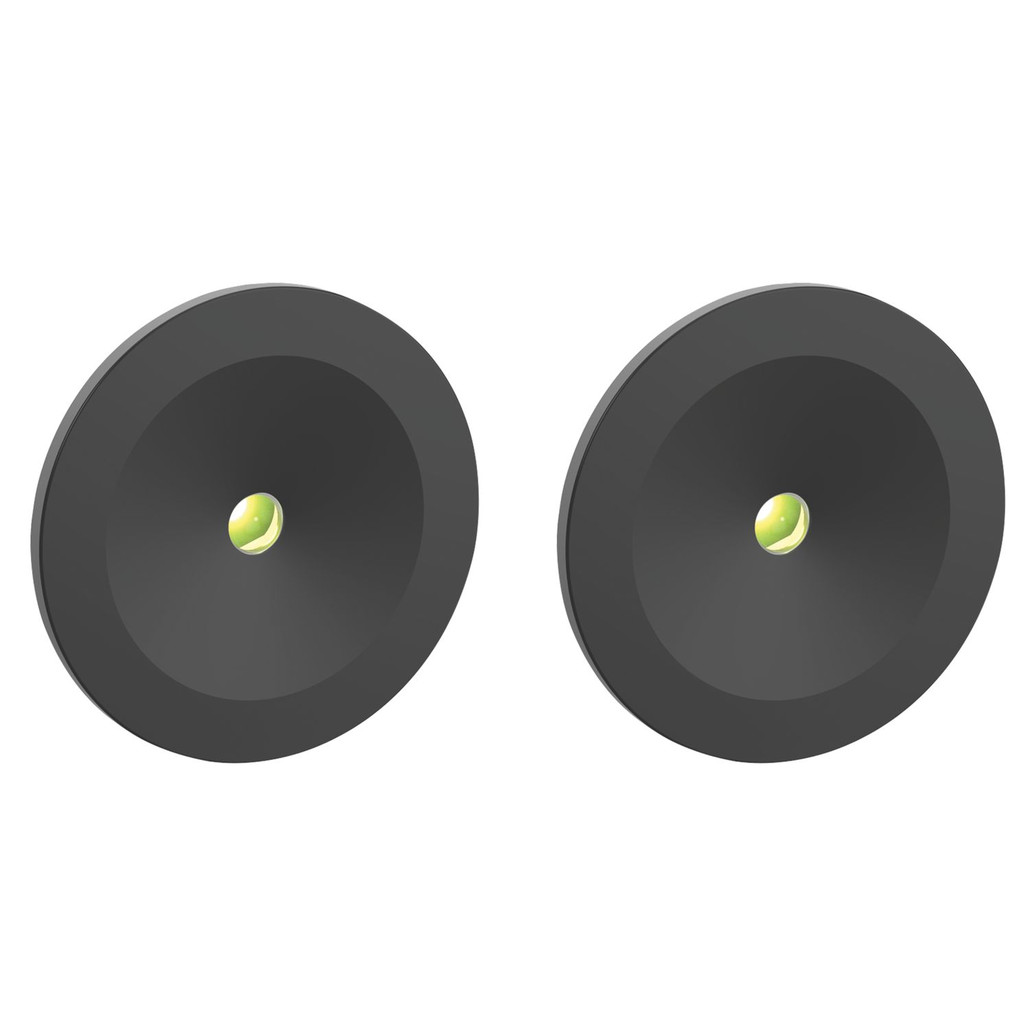 4lite Tilt Cylindrical Recessed Non-Maintained Emergency LED Downlights Black 2W 110lm 50mm 2 Pack (648GR)