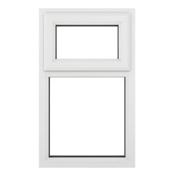 Crystal  Top Opening Clear Triple-Glazed Casement White uPVC Window 610mm x 1040mm