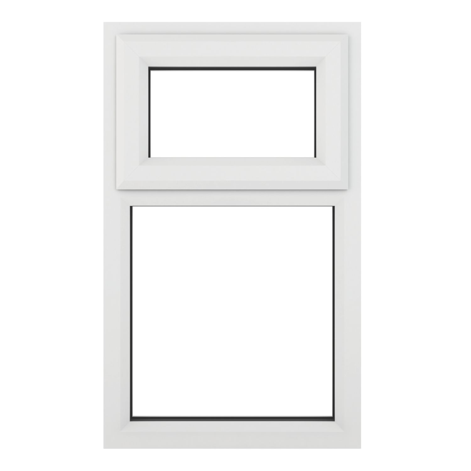 Crystal Top Opening Clear Triple-Glazed Casement White uPVC Window 610mm x 1040mm (648KF)