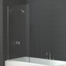 Triton Fast Fix Frameless Chrome Bathscreen  800mm x 1500mm