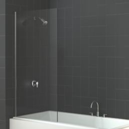 Triton Fast Fix Frameless Chrome Bathscreen  800mm x 1500mm