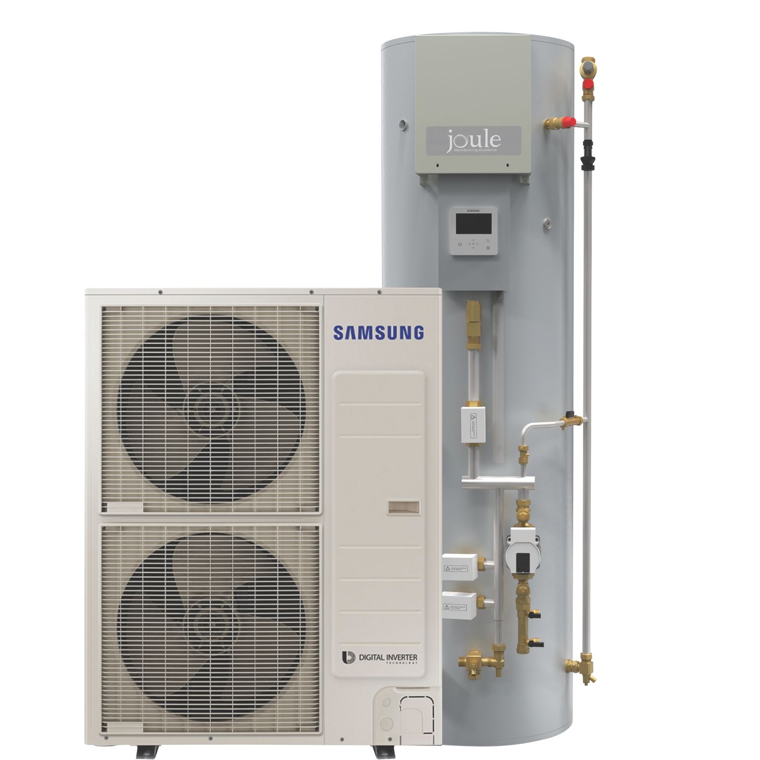 Samsung 12kW Air-Source Pre-Plumbed Heat Pump Kit 210Ltr (648PG)