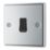 LAP  20A 16AX 1-Gang 2-Way Light Switch  Polished Chrome with Black Inserts