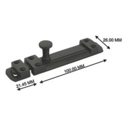 Smith & Locke Straight Door Bolt Black 100mm