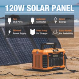 IMPAX Solar 120  120W Portable Folding Solar Panel 18V DC