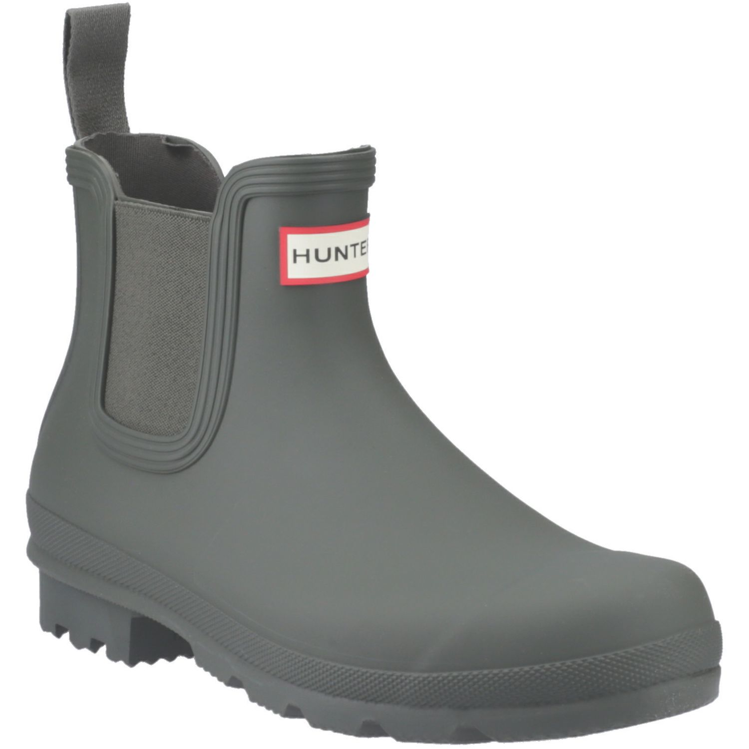 Hunter Original Chelsea Size 10 Dark Olive Waterproof Non Safety Dealer Boots (648XN)