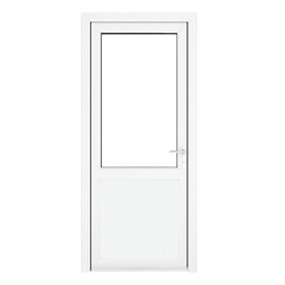 Crystal  1-Panel 1-Clear Light LH White uPVC Back Door 2090mm x 890mm